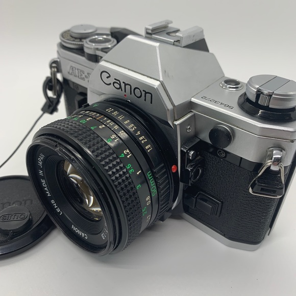 Canon AE-1 35mm Film Camera with Canon 50mm f/1.8 FD Lens (Film Tested) - Picture 2 of 14